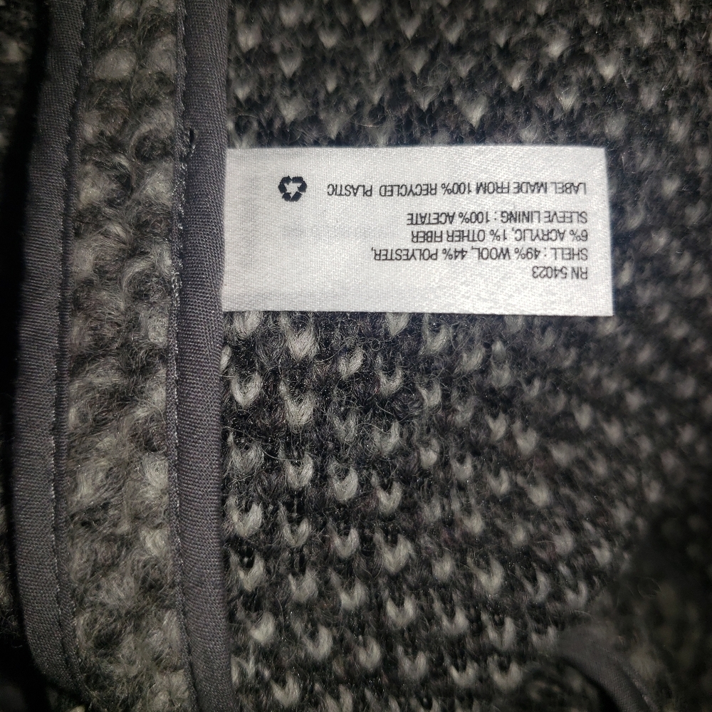 NWT GAP Wool/ Faux Leather Trimmed Jkt Size 6 - Picture 9 of 10